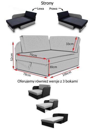 Narożnik amerykanka Kubuś sofa łóżko na Arena.pl
