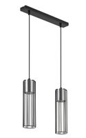 Srebrna lampa wisząca Fobia industrialny zwis druciaki