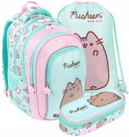 ZESTAW PUSHEEN PLECAK+PIÓRNIK+WOREK PUSHEEN MINT-3178