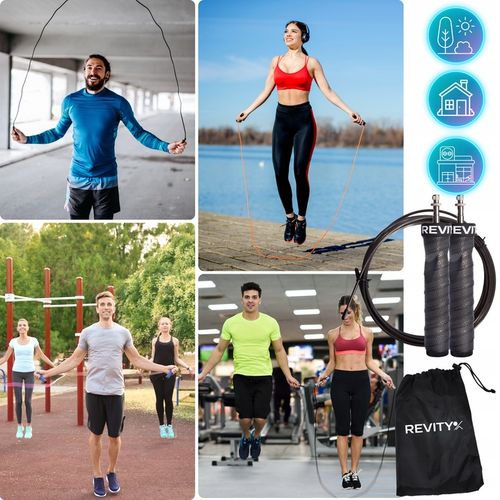 SKAKANKA BOKSERSKA ERGONOMICZNA REGULOWANA Z ŁOŻYSKAMI I OBCIĄŻENIEM na Arena.pl