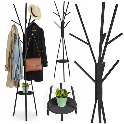 Wieszak na ubrania metalowy z półką stojący Massido MS-869 na Arena.pl