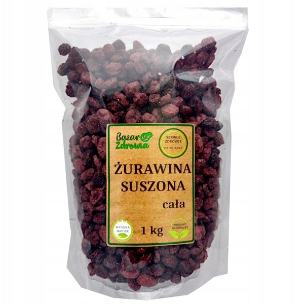 ŻURAWINA SUSZONA CAŁE OWOCE 1kg zdjęcie 1