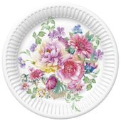 Talerzyki papierowe kwiatki kwiatowe talerze 18 cm 8 szt.