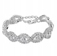 Bransoletka Błyszcząca Cyrkonie Kryształki Elegancka Regulowana Prezent HIT