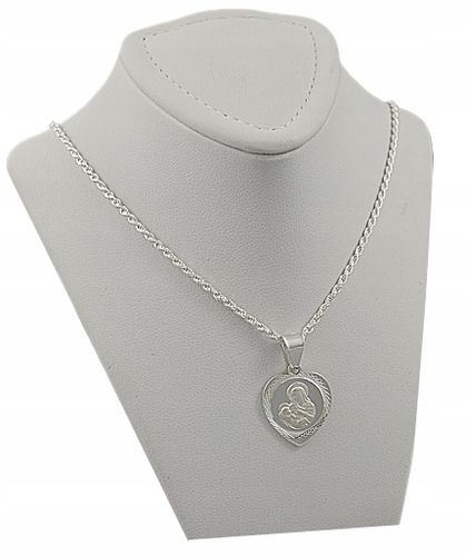 Łańcuszek Srebrny Damski Corda z Medalikiem Serduszko pr 925 Grawer Gratis na Arena.pl