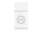 Kieszonka na sztućce Komunia Święta białe z srebrnym nadrukiem 10x20 16szt