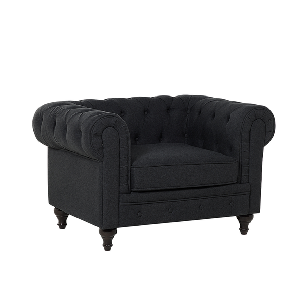 Fotel grafitowy CHESTERFIELD zdjęcie 1