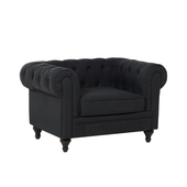 Fotel grafitowy CHESTERFIELD