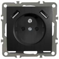 QUADRA GNIAZDKO Z BOLCEM 2X USB DO RAMEK 230V 2.1A