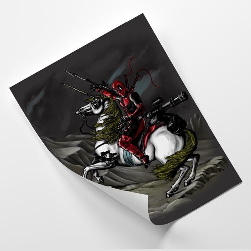Plakat, Deadpool na koniu 70x100 na Arena.pl