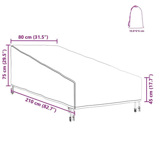 Pokrowiec na meble ogrodowe 210 x 80 x 75 cm na Arena.pl