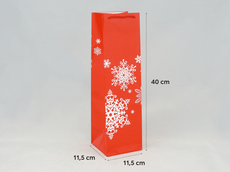 Torba świąteczna na butelkę 11,5 x 11,5 x 40 cm zdjęcie 2