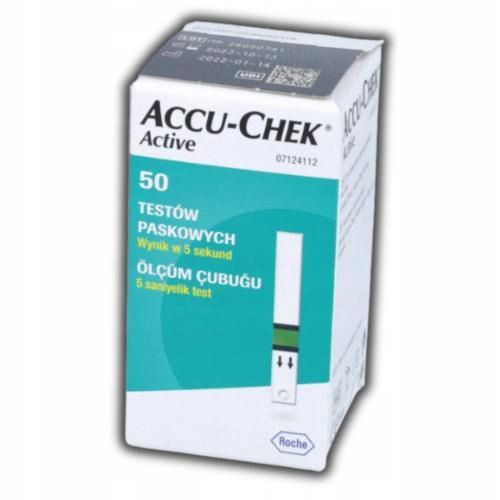 Accu-Chek Active TEST PASK. DO POM. GLUKOZY 50 SZT zdjęcie 1