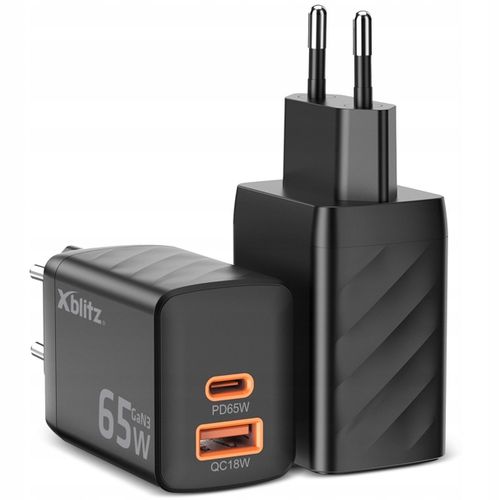 SZYBKA PODWÓJNA ładowarka sieciowa Xblitz XC2 GaN3 USB-C PD 65W USB-A QC3.0 na Arena.pl