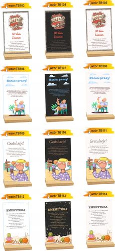 STATUETKA RAMKA z okazji odejścia na emeryturę życzenia personalizacja na Arena.pl