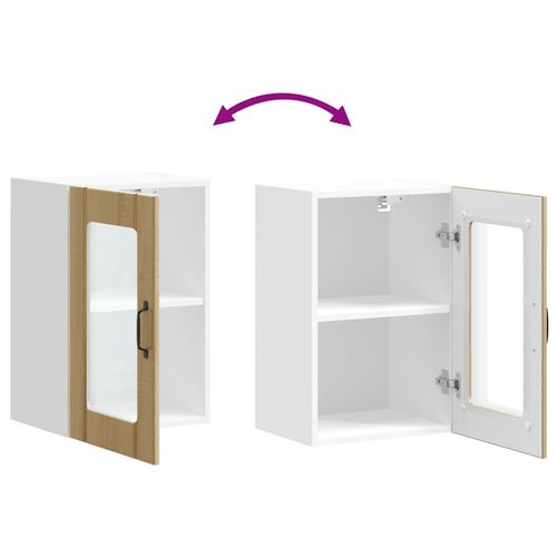 Szafka ścienna kuchenna ze szklanymi drzwiami Lucca Dąb Sonoma na Arena.pl