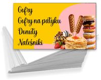 Wizytówki reklamowe firmowe 200 szt różne wzory GOFRY NALEŚNIKI DONUTY