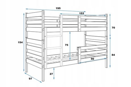 łóżko piętrowe Eryk od Interbeds na Arena.pl