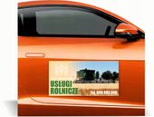 Magnes na samochód reklama magnetyczna 60x30 cm USŁUGI ROLNICZE różne wzory