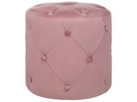 Puf welurowy ø 40 cm różowy COROLLA