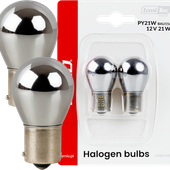 ŻARÓWKI KIERUNKOWSKAZU PY21W BAU15s CHROME CHROMOWANE POMARAŃCZOWE ECE