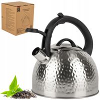 CZAJNIK NA GAZ 3L Z GWIZDKIEM SREBRNY CZAJNIK INDUKCJA GAZ