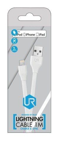 UrbanRevolt Flat Lightning Cable 1m - white na Arena.pl