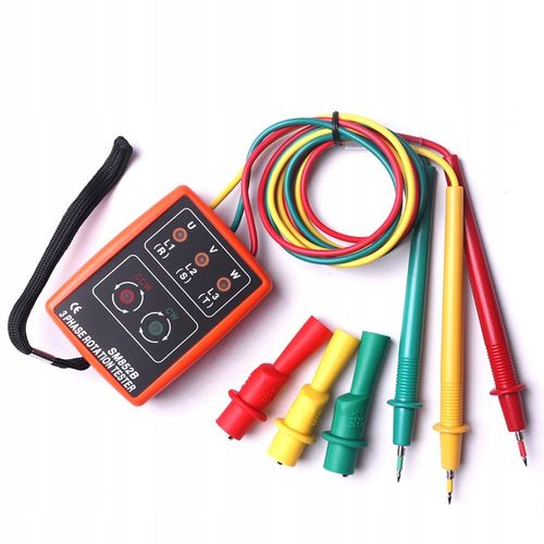 Miernik tester kolejności faz rotacji fazomierz 3-Fazowy AC SM852B 60V~600V na Arena.pl