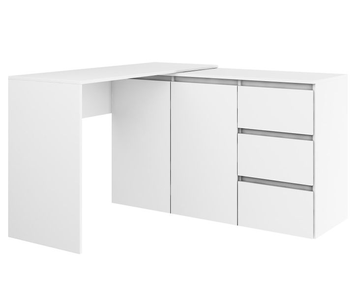 Biurko narożne MEGAN N3 białe zdjęcie 1