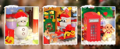 KALENDARZ ADWENTOWY KLOCKI DOMEK Z PIERNIKA CHOINKA MIKOLAJ LED 1763szt 24× na Arena.pl