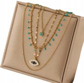 Naszyjnik Stal Chirurgiczna Pozłacany 18K Złoty