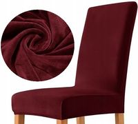 POKROWIEC NA KRZESŁO WELUR PREMIUM AKSAMIT BORDOWY