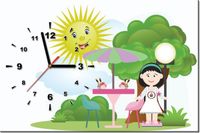 60CM 40CM ZEGAR OBRAZ KAWIARENKA DRUK PŁÓTNO RAMA