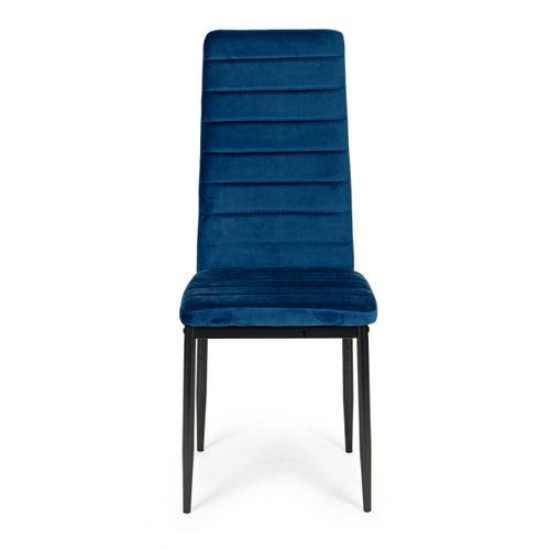 Krzesła z wyprofilowanym oparciem- VELVET NIEBIESKI - 4 sztuki na Arena.pl