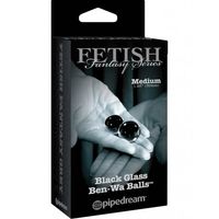 Fetish Fantasy Dwie czarne szklane kulki BenWaBall Medium