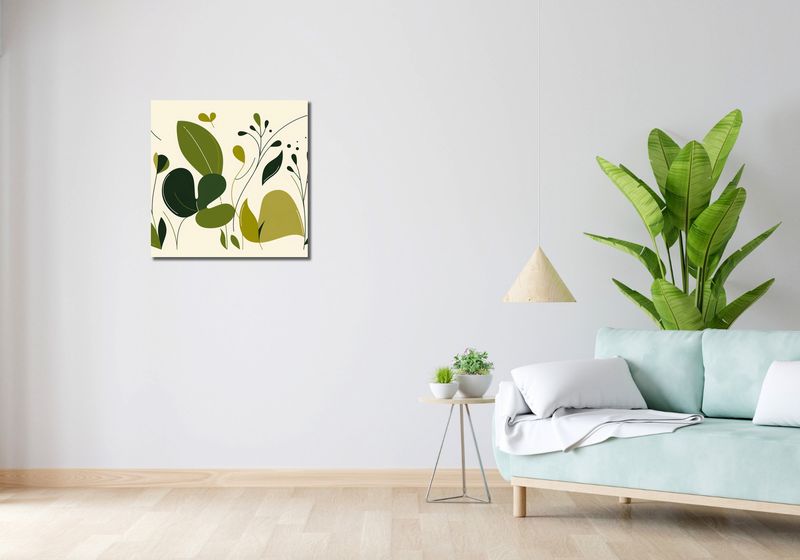 Obraz 60x60cm Świeżość Liści zdjęcie 2