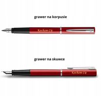 Pióro wieczne Waterman Allure czerwone z grawerem - Prezent na Walentynki