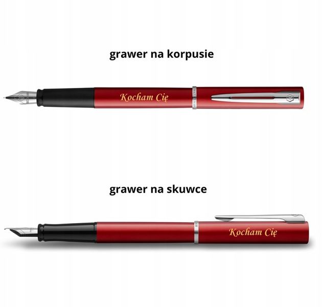 Pióro wieczne Waterman Allure czerwone z grawerem - Prezent na Walentynki zdjęcie 1