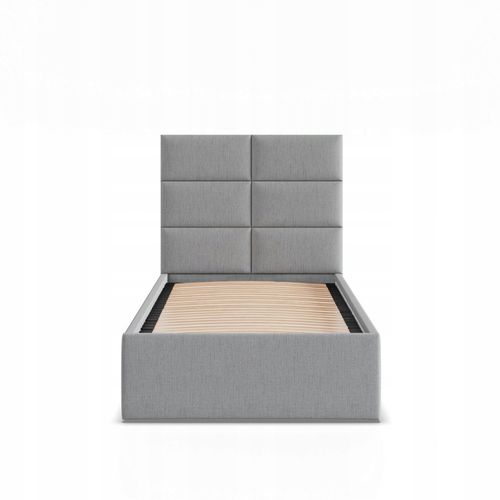 Łóżko Ramowe YORK JASNY SZARY JEDNOOSOBOWE Tapicerowane Pojedyncze na Arena.pl