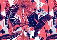 FOTOTAPETA akwarela egzotyczne liście 3D 350x245