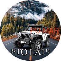 Opłatek na tort Jeep Terenówka Cherokee Tekst Gratis Urodziny 18 30 40 50