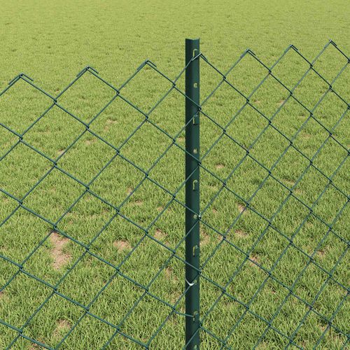 Ogrodzenie z słupkami Zielony 1 x 25 m Stal na Arena.pl