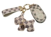MERCEDES ETUI na kluczyk pilot + BRELOK skórzany + PIESEK klasa C E GLC G