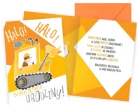 Kartka Okolicznościowa dla Chłopca na Urodziny - Koparka