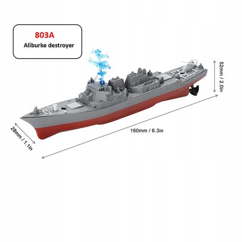 ŁÓDŹ OKRĘT WOJENNY WYŚCIGOWA ZDALNIE STEROWANA 2,4GHZ 803A na Arena.pl