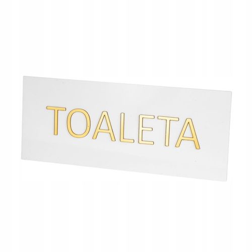 TABLICZKA NA DRZWI TOALETA DO BIURA INFORMACYJNA PLEXI ZŁOTE NAPISY GLAMOUR na Arena.pl
