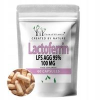 LAKTOFERYNA LACTOFERRIN 95% 60 kaps PERFEKCYJNA JAKOŚĆ vege FLORA JELITOWA
