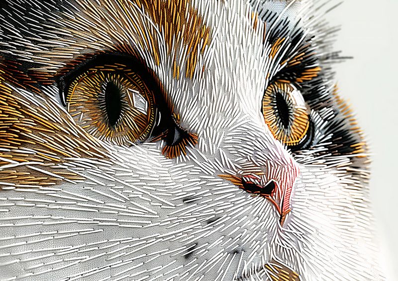 Plakat 42x29,7cm Nitkowany Kot zdjęcie 1