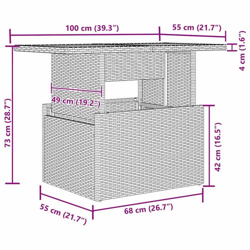 Zestaw Sof na Ogród 7 pcs beżowo-kremowy 100 x 55 x 73 cm na Arena.pl