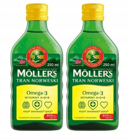 MOLLER'S Tran Norweski Cytrynowy 250ml X 2 na Arena.pl
